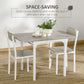Foldable Dining Table Set for 2, Drop-Leaf Kitchen Table with 2 Chairs for Apartments and Studios, Natural