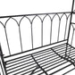 80" Tall Fairy Garden Arbor Arch with Bench Metal Outdoor Plant Climbing Support Trellis with 2 Seater Bench for Rose Vines Black