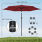 9' Patio Umbrella with 6 Ribs & UV Protection