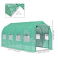 13'x6.6'x6.6' Polytunnel Greenhouse Walk in Greenhouse with Windows, Door & Wind Resistance Level 5, Green