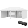 10' x 20' Outdoor Pop Up Canopy Tent Party Tent Instant Shelter W/ Carrying Bag, White
