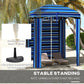 70.1" x 70.1" Blue Stripe Cabana Umbrella with Walls