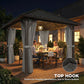 10' x 10' Hardtop Gazebo with Galvanized Steel Roof, Permanent Garden Gazebo with Netting and Curtains