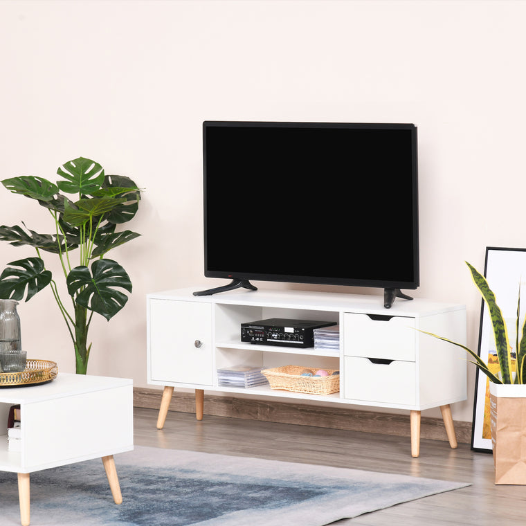 TV Stand for TVs up to 50" with Drawers - White