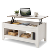 Lift-Top Coffee Table with Hidden Storage & Open Shelves