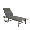Lounge Chair Outdoor, 63 cm Wide Chaise Lounge Tanning Chair, 4-Position Outdoor Tanning Lounger, Dark Grey