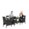 4-Piece Rattan Outdoor Furniture Set Patio Furniture Set with Coffee Table 22.8