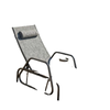 Outdoor Glider Lounge Chair, 3-Position Adjustable Tanning Chair Recliner with Headrest for Garden, Yard, Pool, Grey
