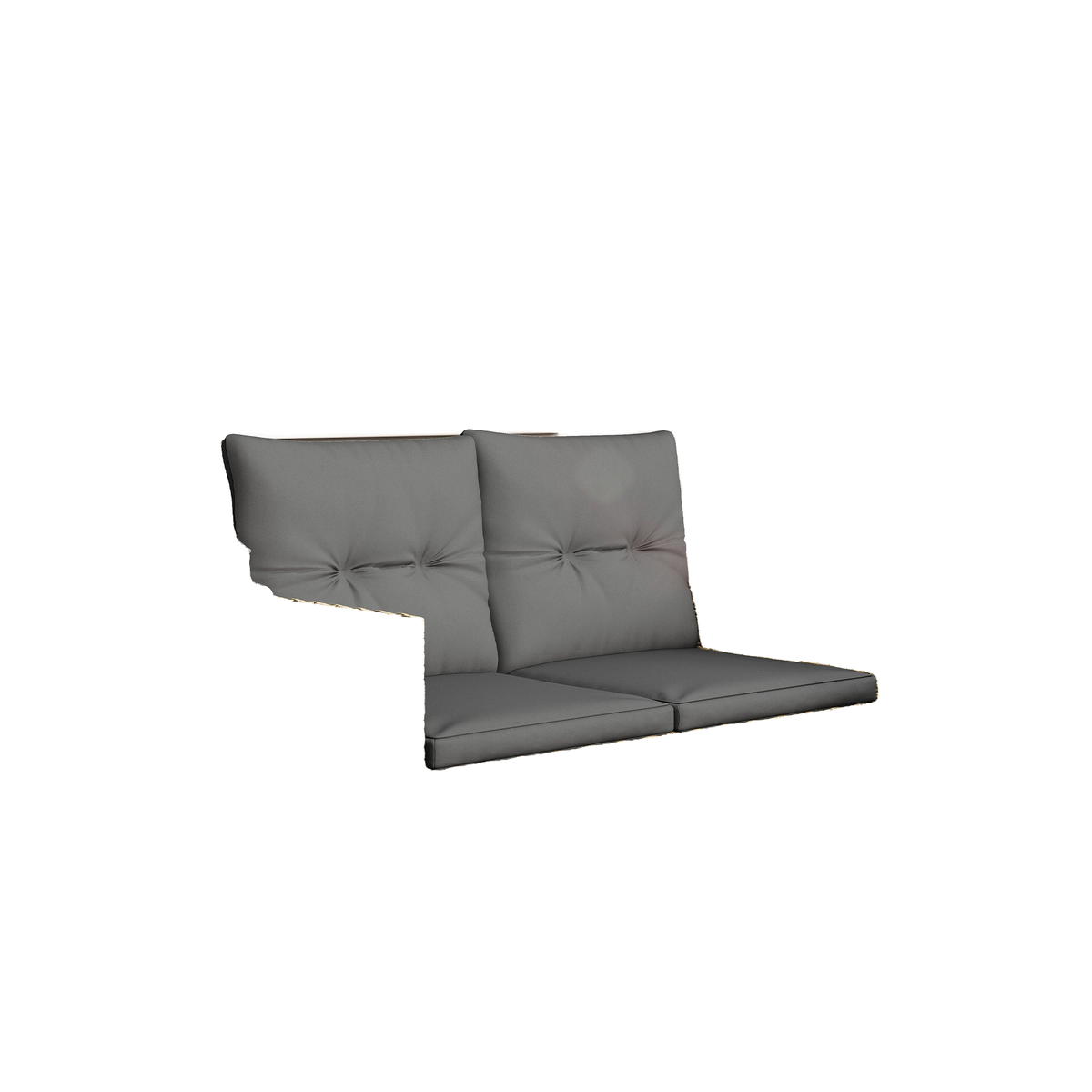 Wicker Outdoor Sofa with Side Trays, Rattan Patio Loveseat with Cushions for Garden Balcony, Light Grey