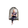 Hanging Egg Chair, Foldable Rattan Garden Swing Chair with Installation Kit, Thickened Cushion and Headrest, Dark Grey