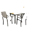 Patio Chairs Set of 4 with Armrest and High Backrest, for Backyard, Balcony, Porch, Poolside, Deck, Garden, Brown