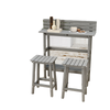 3 Piece Patio Bar Set with 43