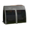 3-Seater Outdoor Swing Chair Chaise Lounger Bed Garden Hammock with Steel Stand, Canopy Netting Walls, Dark Grey