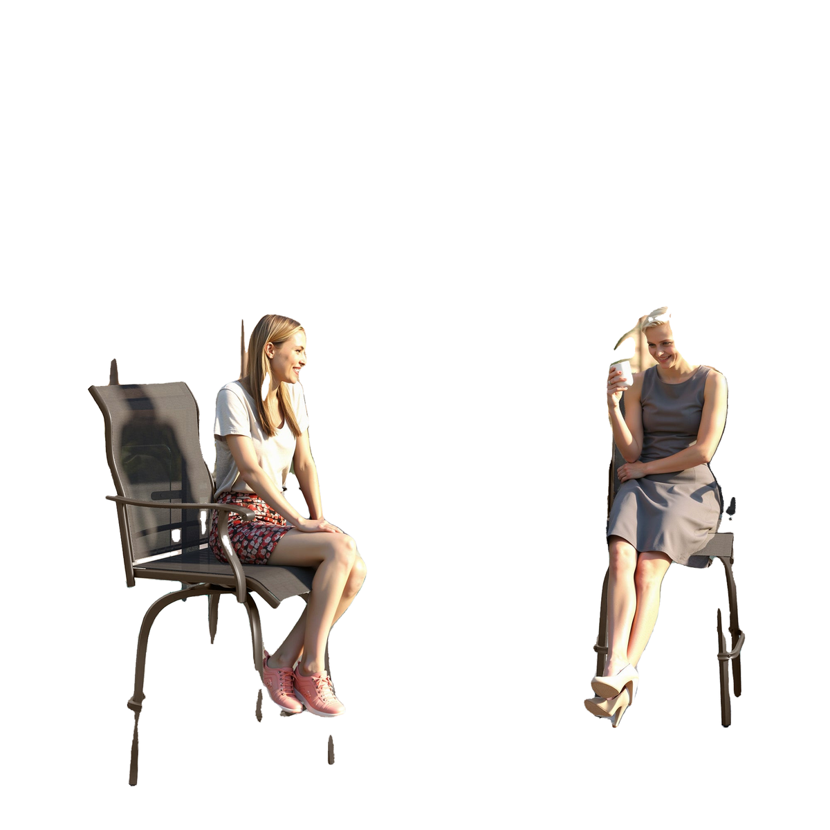 Outdoor Bar Stools Set of 2, Swivel Bar Height Chairs with High Back, Curved Armrests and Steel Frame, Black