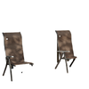 2PCs Outdoor Wicker Folding Chairs with Adjustable Backrest, Brown
