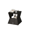 Outdoor Patio Rattan Wicker Coffee Table Garden End Tea Table Bistro Side Table w/ Umbrella Hole, Dark Coffee