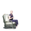 Rattan Rocking Chair, Outdoor Wicker Patio Rocker Chair Furniture with Thick Cushions, for Garden Backyard Porch, Khaki