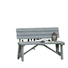 Wooden Garden Bench for Outdoor, 2-person Patio Bench, Loveseat Furniture for Lawn, Deck, Yard, Porch and Entryway, Grey