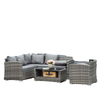5 Pieces Wicker Patio Furniture Set with 4