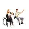 3-Seat Outdoor Glider Chair, Patio Rocking Chair, Steel Frame, Sling Fabric Seat for Garden, Backyard, Lawn, Black