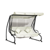 3 Seater Patio Swing Chair Convertible Cushioned Bed Outdoor Porch with Canopy and Pillow