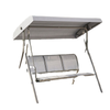 3-Seater Swing Chair Covered Garden Hammock A-Frame Outdoor Porch Glider Sling Seat with Adjustable Canopy Cover, Grey
