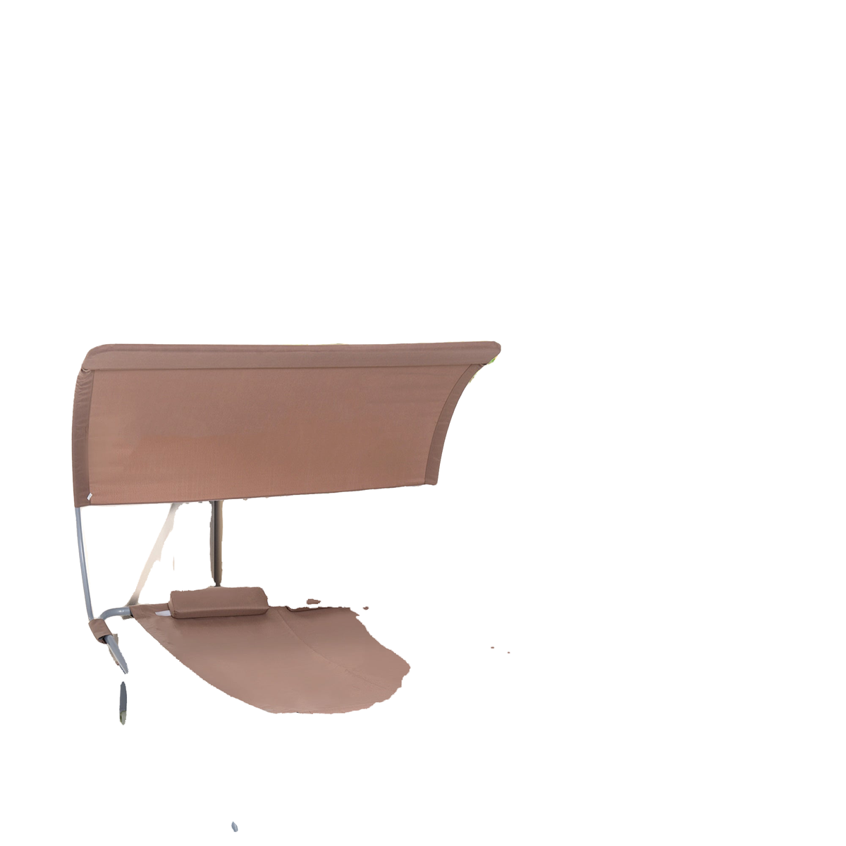 79" Outdoor Lounge Chair with Canopy, Double Chaise Lounger Hammock Bed w/ Pillow and Wheels, Brown