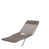 Outdoor Lounge Chair, Portable Adjustable Reclining Seat Folding Chaise Lounge Patio Camping Beach Tanning Chair Bed with Pillow, Brown
