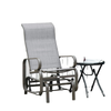 Patio Glider with Breathable Mesh Fabric, Outdoor Glider Chair, Garden Rocking Gliding Seat for Patio, Yard, Porch, Grey