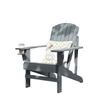 Classic Adirondack Chair, Muskoka Chairs, Garden Deck Chair with Cup Holder for Patio, Indoor, Backyard, Dark Grey
