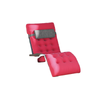 Padded Zero Gravity Chair, Folding Recliner Chair, Patio Lounger with Cup Holder, Adjustable Backrest, Removable Cushion for Outdoor, Deck, Poolside, Red