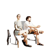Garden Double Gliding Chair, Patio Glider Armchair for Outdoor, Backyard Mesh Seat and Backrest, Steel Frame, Light Grey