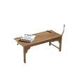Wooden Garden Bench, Patio Double Park Bench with Slatted Seat, Front Porch Backless Bench, Teak