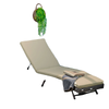 Wicker Patio Lounger, Outdoor Recliners Lounge Chair w/ 5-Level Adjustable Backrest, Cushion for Outdoor, Khaki