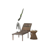 Wicker Outdoor Lounge Chair, Rattan Reclining Patio Lounger Tanning Chair with Adjustable Back, Brown