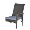 Outdoor PE Rattan Rocking Chair, Garden Glider Rocking Chair, Wicker Patio Chair Set with Armrest and Cushion, Grey