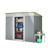 7' x 4' Outdoor Storage Shed, Metal Garden Shed with Lockable Sliding Doors and Vents, Grey
