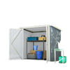 5' x 3' Metal Garden Storage Shed, Tool House with Double Doors for Backyard, Patio, Lawn