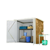 5' x 3' Metal Garden Storage Shed, Tool House with Double Doors for Backyard, Patio, Lawn