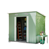 7'x 4' Metal Patio Storage Shed Garden Lockable Shed Tool Utility Storage Unit, Light Green