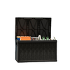 70 Gallon Deck Box, Resin Outdoor Storage Box with Handles, Waterproof Storage Container for Garden Tools, Black