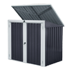 5ft x 3ft Outdoor Garbage Bin Storage Shed with Lockable Doors and Lid, Outside Storage Shed for Trash Can, Black