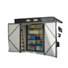 8 x 4FT Galvanized Garden Storage Shed, Metal Outdoor Shed with Double Doors and 2 Vents, Grey