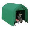 8' x 6' Carport with Sidewalls and Roll-up Door, Outdoor Storage Shelter for Motorcycle and Car, Green