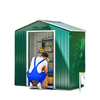6.5x3.5ft Metal Garden Storage Shed for Outdoor Tool Storage with Double Sliding Doors and Vents, Green