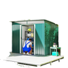 6' x 8.5' Outdoor Metal Garden Shed Utility Tool Storage Steel Backyard House, Dark Green