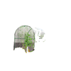 Tunnel Tomato Greenhouse with 4 Hoops and Top Tap, Pointed Bottom and Guy Ropes, 157.5