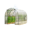 Polytunnel Greenhouse with Roll-up Door and Mesh Window, Walk-in Grow House Tent with Steel Frame, 3 x 2 x 2 m, Clear
