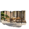 13' x 10' Lean to Gazebo, Hardtop Wall Mounted Outdoor Pergola with Polycarbonate Roof and Metal-Aluminium Frame