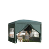 10'x10' Outdoor Pop Up Party Tent Wedding Gazebo Canopy with Carrying Bag (Dark Green)